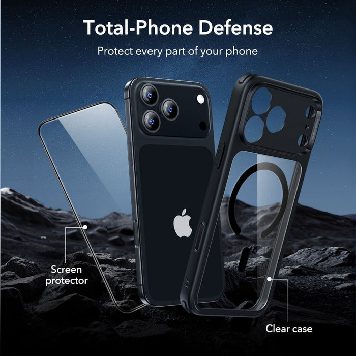 ESR Classic Hybrid MagSafe + Tempered Glass Set for iPhone 17 Pro - Clear Black