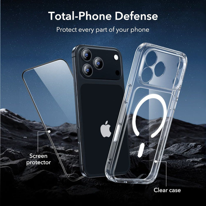ESR Classic Hybrid MagSafe + Tempered Glass Set for iPhone 17 Pro Max - Clear