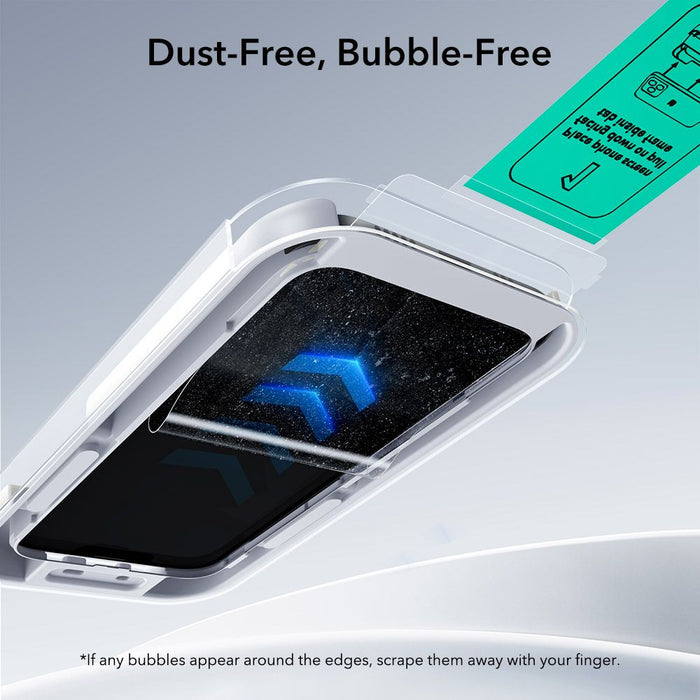 ESR UltraFit Tempered Glass 2-pack for iPhone 17 Pro Max - transparent