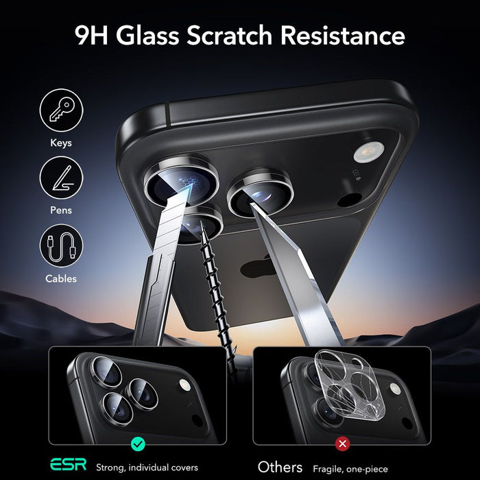 ESR Armorite Camera Protector for iPhone 14 Pro / Pro Max / 15 Pro / Pro Max / 16 Pro / Pro Max / 17 Pro / Pro Max - Clear