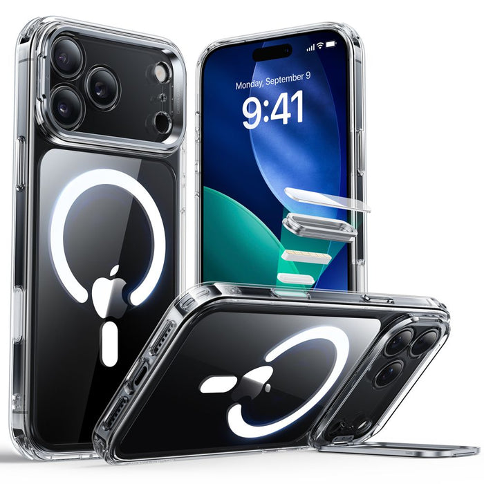 ESR Classic Hybrid Kickstand MagSafe Case for iPhone 17 Pro Max - Clear