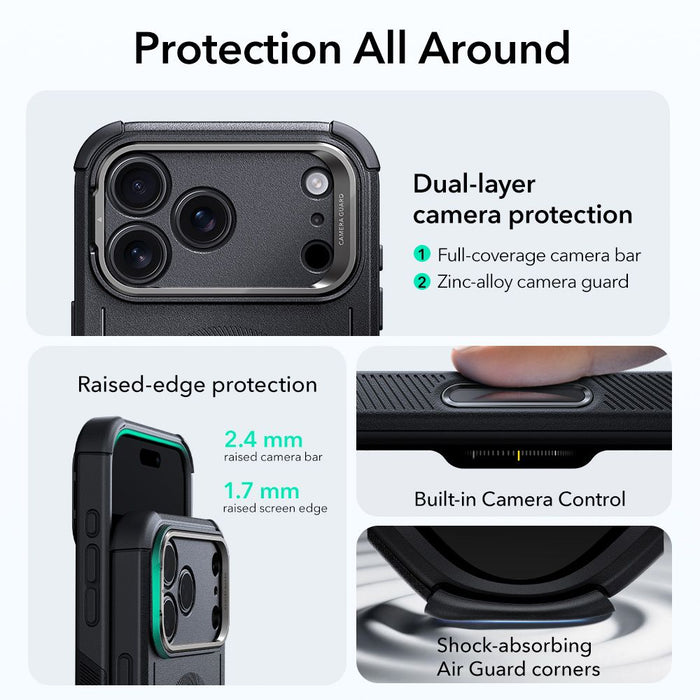ESR Cyber Kickstand MagSafe Case for iPhone 17 Pro - Black
