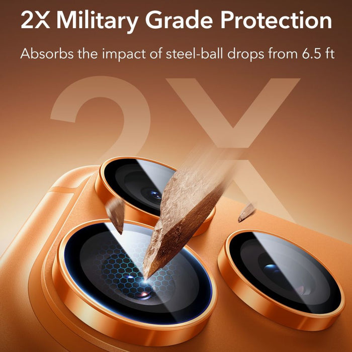 ESR Armorite Camera Lens Glass for iPhone 17 Pro / Max / 15 Pro / Max / 16 Pro / Max / 17 Pro / Max - Orange