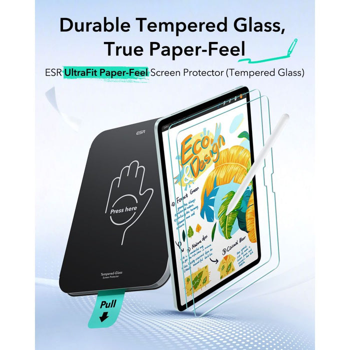 ESR Paper Feel Tempered Glass for iPad Air 10.9” (2020/2022) / 11” (2024/2025/2026)