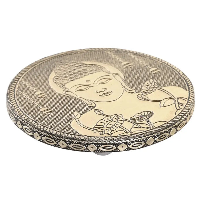 Essential oil burner DKD Home Decor Wood Aluminium Buddha Arab Ø 10 cm - Почистване Прахосмукачки И Гладене<<<Дом