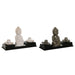 Essential oil burner Home ESPRIT Ceramic MDF Wood Buddha 24 x 8 x 14 cm (2 Units) - Почистване Прахосмукачки И