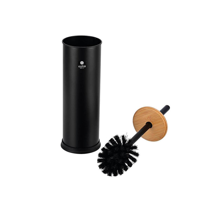 BAMBOO ESSENTIALS HOLDER AND BRUSH BLACK