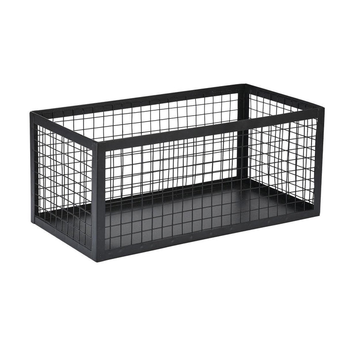 STORAGE BASKET CAGE BLACK 30X15