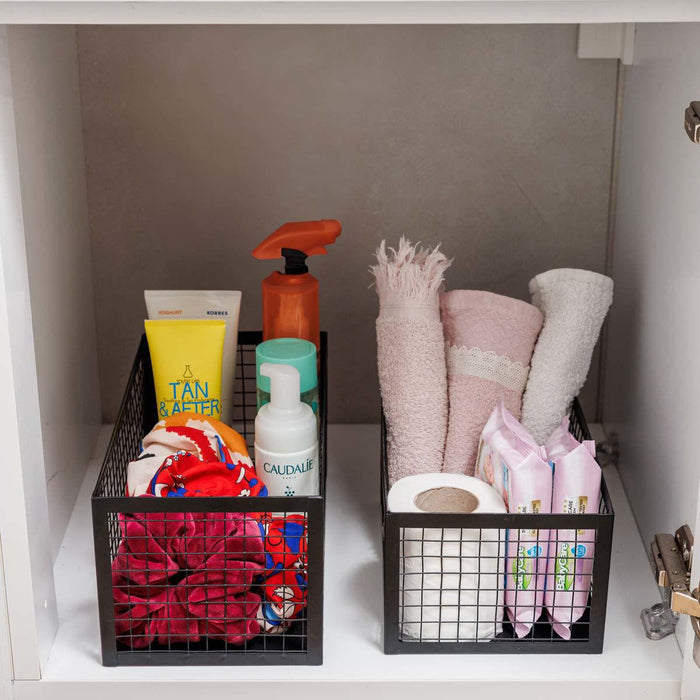 STORAGE BASKET CAGE BLACK 30X15