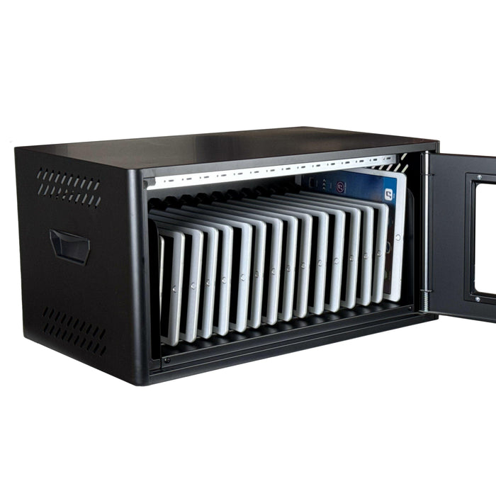 Universal cabinet for charging up to 12 pcs. Estillo IP-2312 tablets for wall mounting or freestanding, 12 x USB-C ports