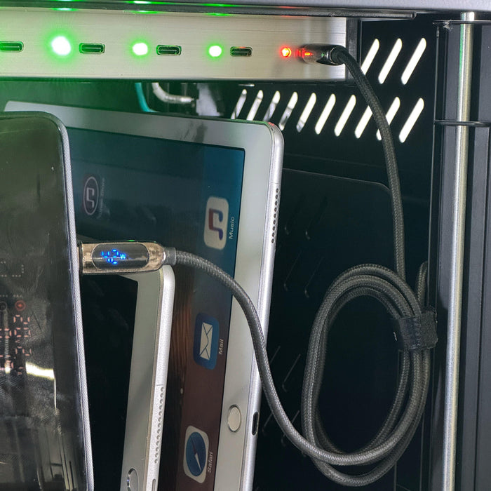 Universal cabinet for charging up to 12 pcs. Estillo IP-2312 tablets for wall mounting or freestanding, 12 x USB-C ports