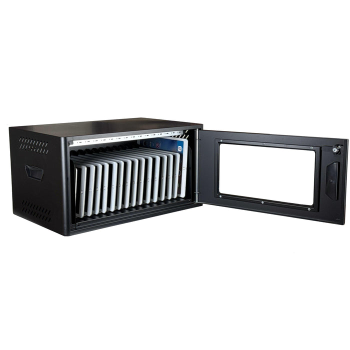 Universal cabinet for charging up to 12 pcs. Estillo IP-2312 tablets for wall mounting or freestanding, 12 x USB-C ports