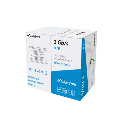 Ethernet LAN Cable Lanberg LCU6-10CC-0305-G 305 m - Компютър Кабели и адаптери<<<Компютри|