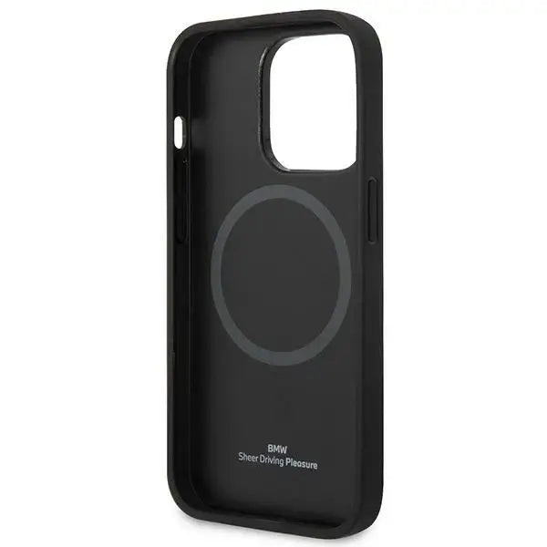 Etui BMW BMHMP14LSLLBK iPhone 14 Pro 6,1’’ czarny/black hardcase Signature Logo Imprint Magsafe - Cell phone cases