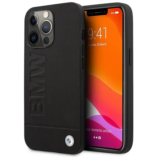 Etui BMW BMHMP14LSLLBK iPhone 14 Pro 6,1’’ czarny/black hardcase Signature Logo Imprint Magsafe - Cell phone cases