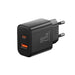 EU Joyroom JR-TCF05 20W USB-A USB-C charger + USB-C cable - black - Lightning