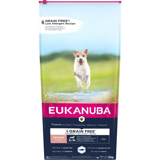 EUKANUBA Grain Free Senior small/medium breed Ocean fish - dry dog food - 12 kg - Dry foodDLP-KAS<<<For