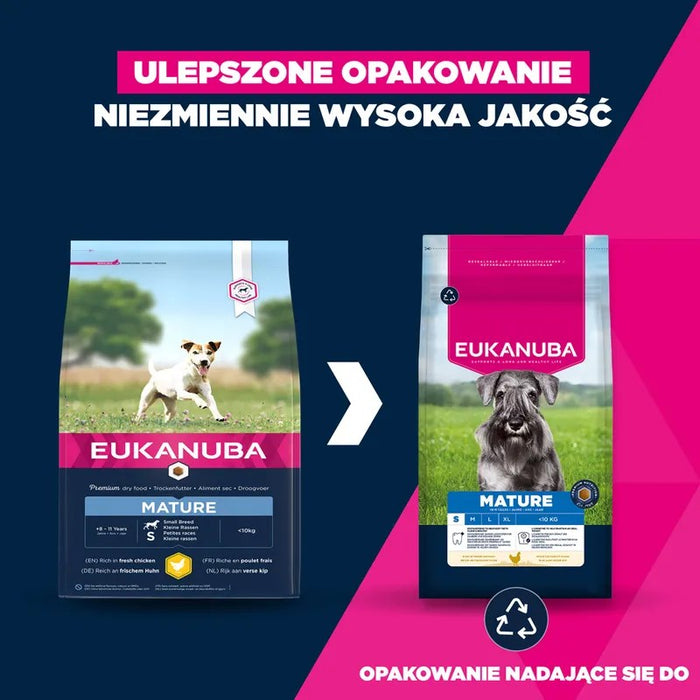 EUKANUBA Premium nutrition mature Small breed Chicken - dry dog food - 3kg