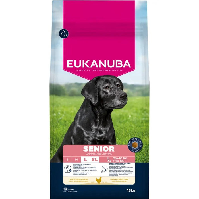 EUKANUBA Senior Large and extra large breeds Chicken - dry dog food - 15kg