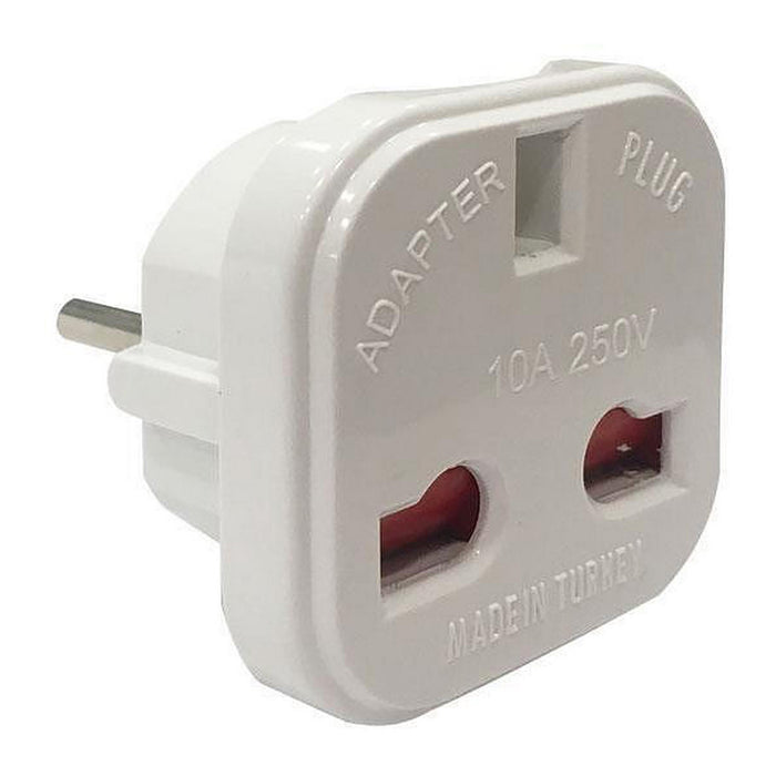 ADAPTER SHUKO TO UK WITH CHILD PROTECTION WHITE EUROLAMP