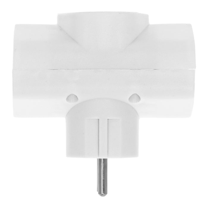 ADAPTER 3 SOCKETS VERTICAL WITH CHILD PROTECTION WHITE EUROLAMP