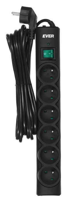 Ever Optima 5m Black 6 AC outlet(s) 250 V