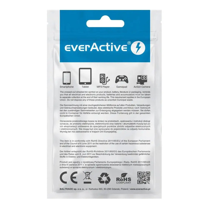 everActive cable micro USB 1m - Black braided quick charge 2,4A - CBB-1MB - USB cablesAKG-KAB<<<GSM
