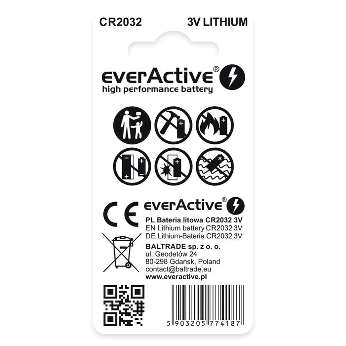 Lithium batteries everActive CR2032 - blister 2 pcs