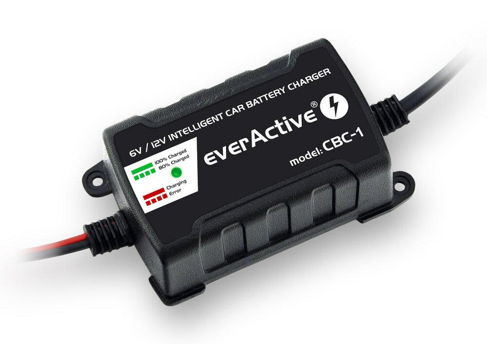 Battery charger processor device 6V/12V everActive CBC-1 v2 up to 1A for cars and motorcycles
