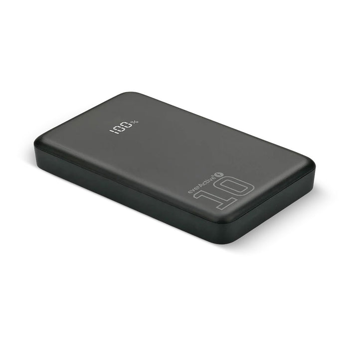Powerbank 10 000mAh, 1x USB, 2x USB-C, 20W, QC4+, LCD screen, black
