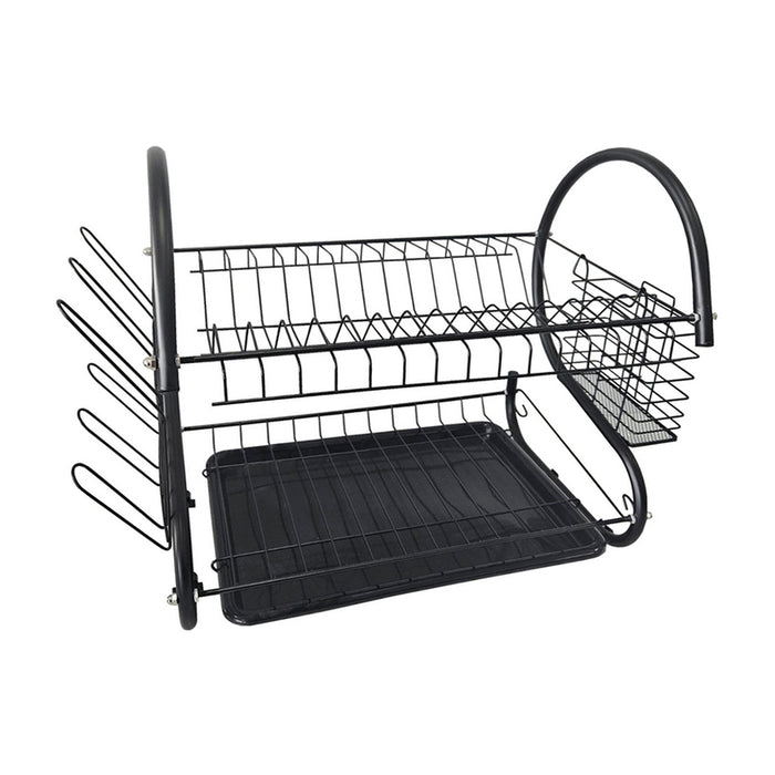 DISH DRYER 2 LEVELS BLACK EVO LINE