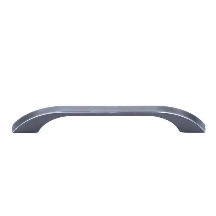 FURNITURE HANDLE MATTE GREY WITH CHROME EDGE 128 MM EVO LINE M80