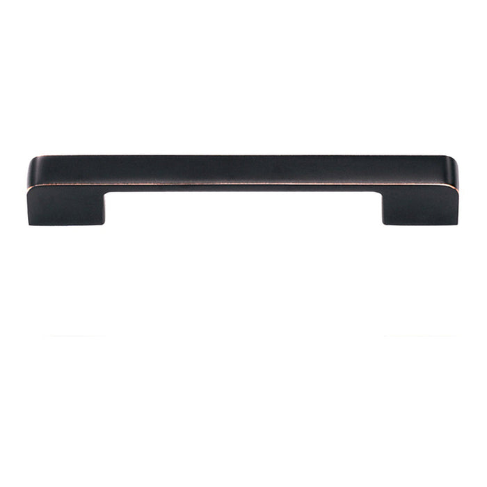 FURNITURE HANDLE MATTE BLACK WITH COPPER EDGE 128 MM EVO LINE 7038