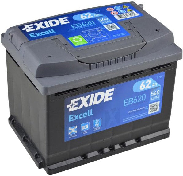 EXIDE EXCELL 62AH 540A R+