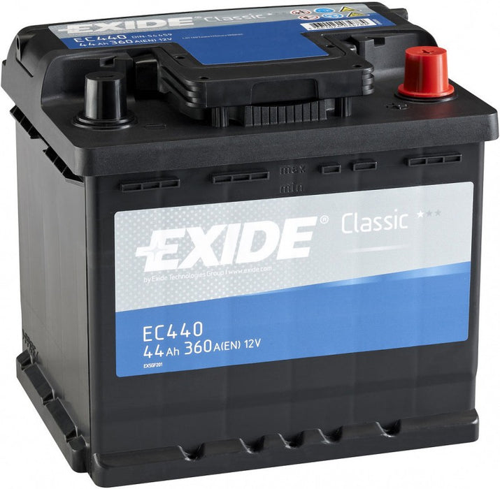 EXIDE CLASSIC 44AH 360A R+
