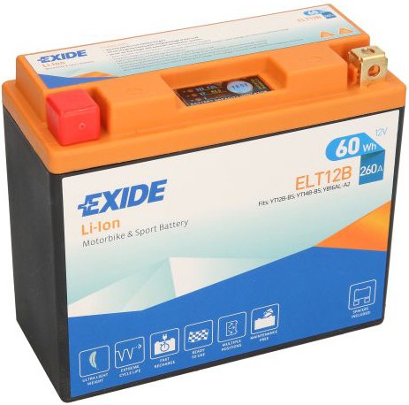EXIDE LI-ION MOTORBIKE & SPORT 60WH 5AH 260A L+