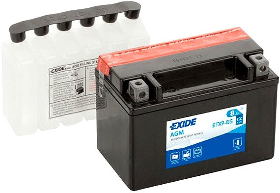 EXIDE BIKE AGM ETX9-BS 8AH 120A 12V L+