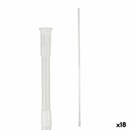 Extendable bar Berilo White Aluminium 260 x 2,2 x 2,2 cm For shower (18 Units) - Баня<<<Дом Градина<<<BigBuy&&&Завеси и