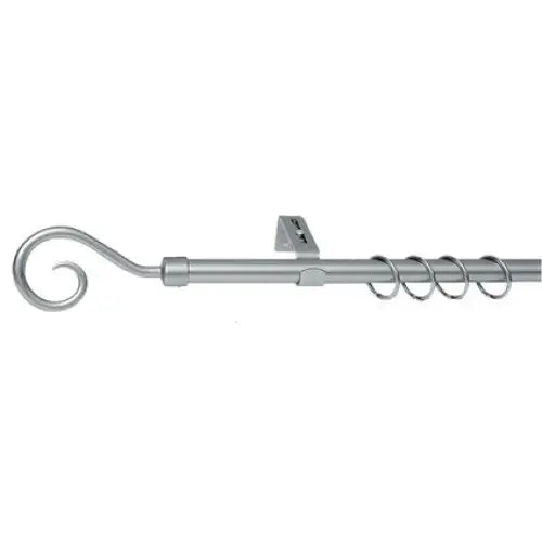 EXTENDABLE CORNER GARDINIA HOOK 130-240 CM. MAT. SILVER - Корнизи<<<Корнизи щори и пердета<<<Мебели и