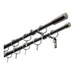 EXTENDABLE METAL DOUBLE CORNER GARDINIA CYLINDER 190-340 CM STEEL - Корнизи<<<Корнизи щори и пердета<<<Мебели и