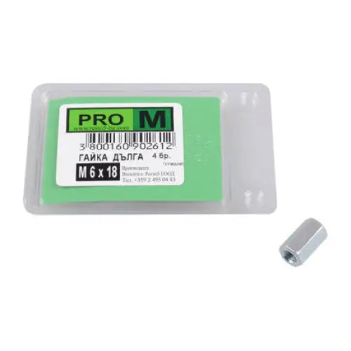 EXTENDED NUT 4 PCS. 6 X 18 MM PRO M M6 - Болтове и гайки<<<Винтове и болтови съединения<<<Инструменти и