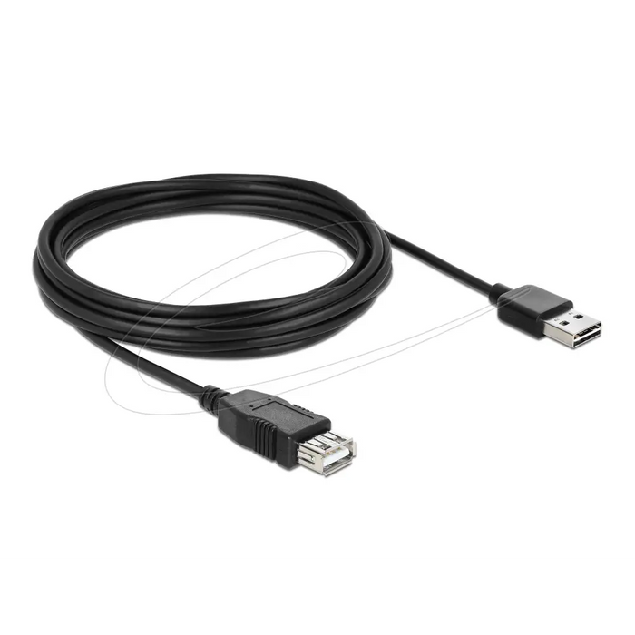 Extension cable USB-A 2.0 male reversible to USB-A 2.0 female 5m - Кабели за мобилни