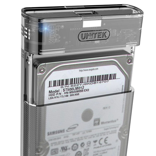 External Box Unitek S1103A Grey Transparent 2,5’’ - Твърди дискове<<<Компютър Мрежи и компоненти<<<Компютри|