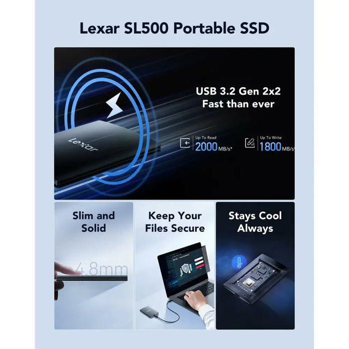 External Hard Drive Lexar LSL500X001T-RNBNG 1 TB SSD 2,5’’ - Компютър Мрежи и компоненти<<<Компютри|