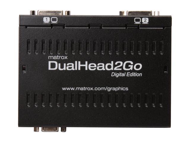 External multi-display adapter Matrox D2G-A2D-IF for simultaneous operation of 2 monitors with VGA input - Видео