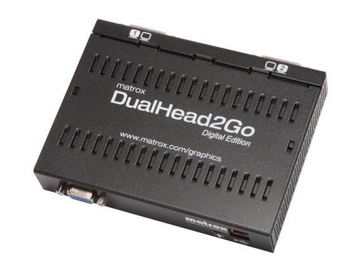 External multi-display adapter Matrox D2G-A2D-IF for simultaneous operation of 2 monitors with VGA input - Видео