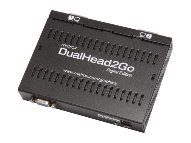 External multi-display adapter Matrox D2G-A2D-IF for simultaneous operation of 2 monitors with VGA input - Видео