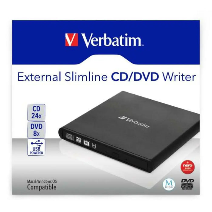 External Recorder Verbatim Slimline CD/DVD 24x - Електроника Телевизори<<<Компютри| Електроника<<<BigBuy&&&DVD
