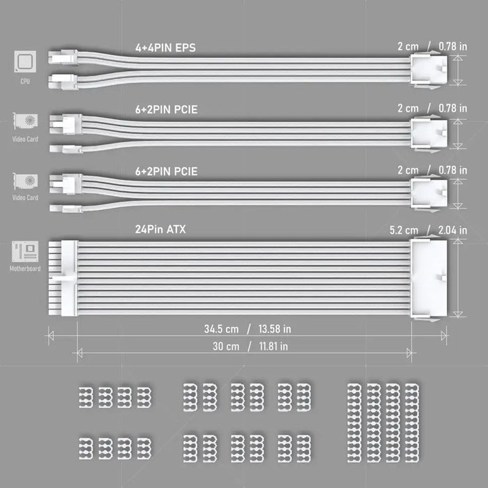 EZDIY-FAB Extension Cables - White - Входно-изходни контролери<<<Компютърни компоненти<<<ValiAPI