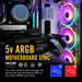EZDIY-FAB Moonlight Black RGB PWM 120mm Fan Set - 3 Pack - Вентилатори<<<Компютърни компоненти<<<ValiAPI